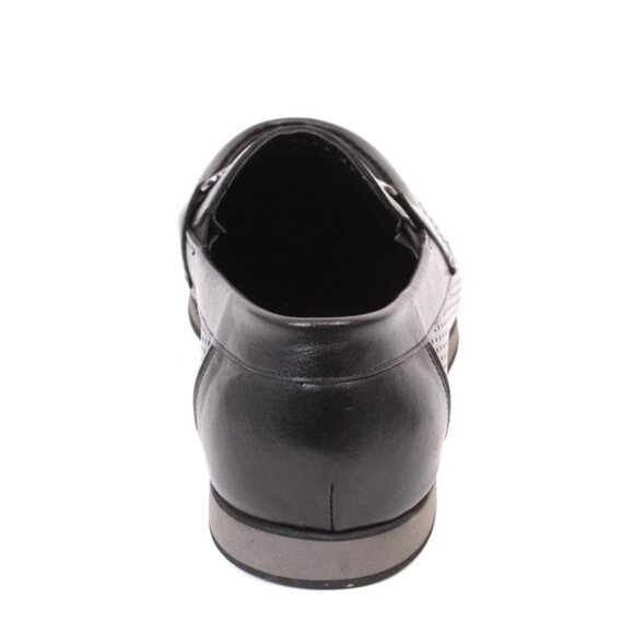 ROBERTO SERPENTINI 754a Black Leather Moccasins Loafers Shoes main image 6